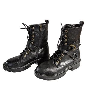 Seven 7 Cardi B combat boots black size 10